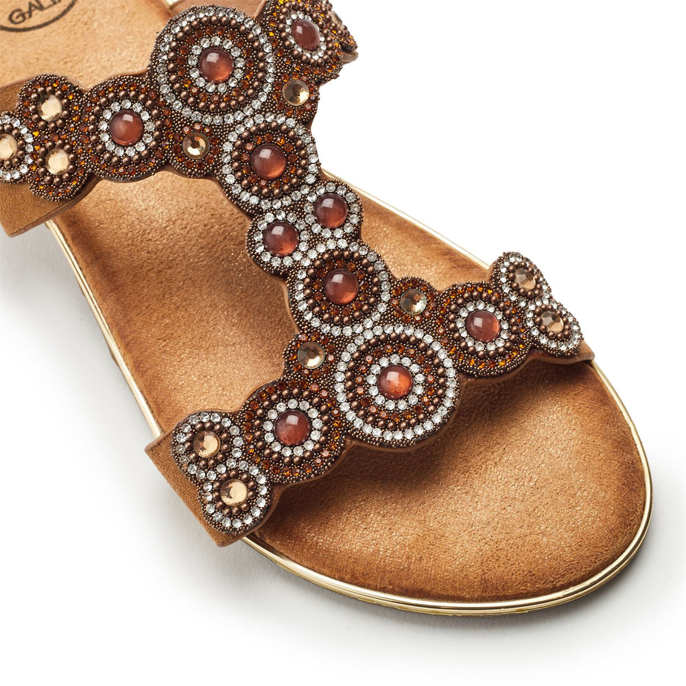 Lyrah Camel Porvair Sandals