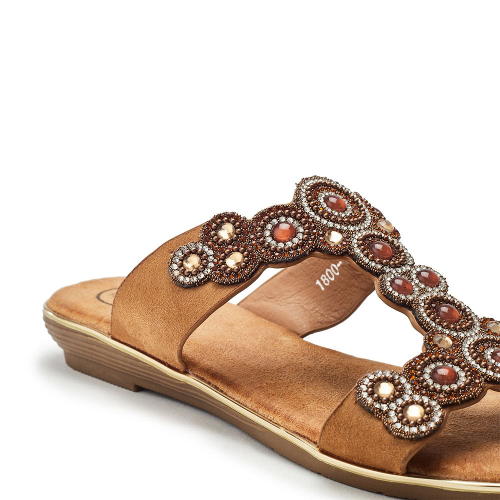 Lyrah Camel Porvair Sandals