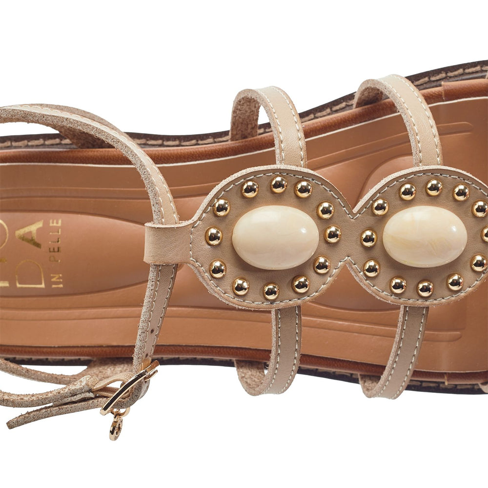 Lysandra Beige Porvair Sandals