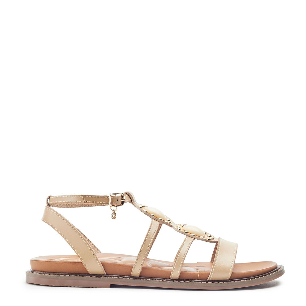 Lysandra Beige Porvair Sandals