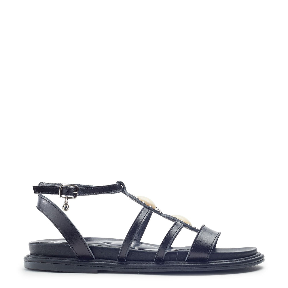 Lysandra Black Porvair Sandals