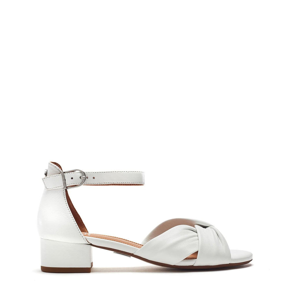Macadamia White Leather Sandals