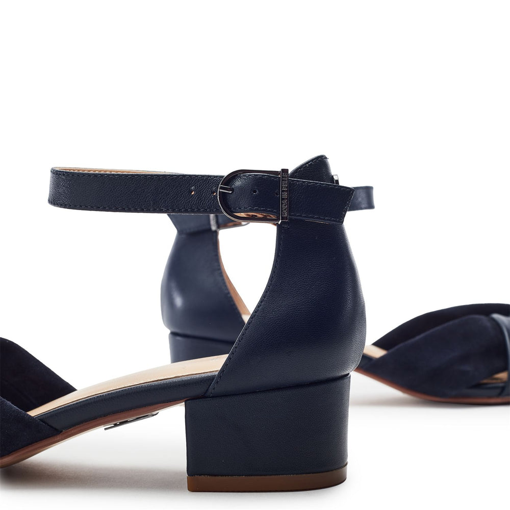 Macadima Navy Leather Sandals