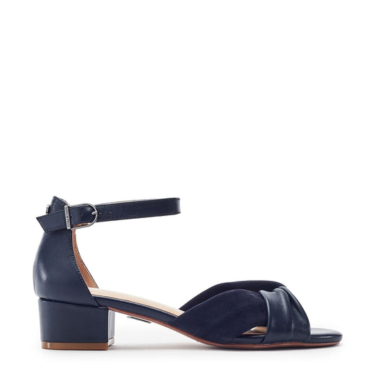 Macadima Navy Leather Sandals