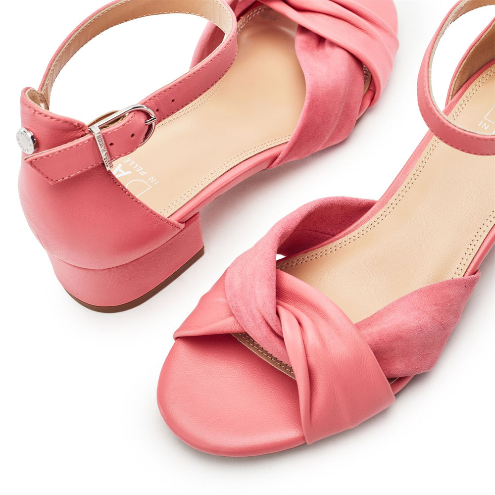 Macadima Pink Leather Sandals