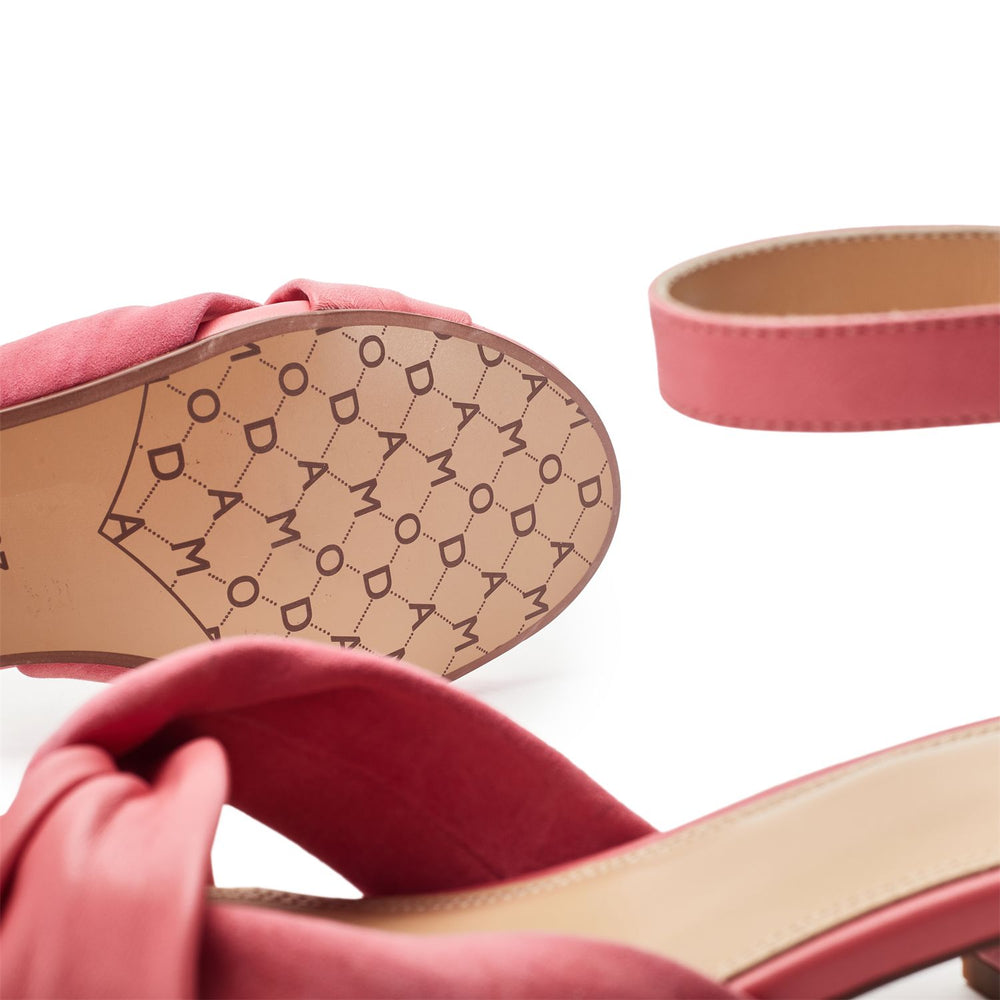 Macadima Pink Leather Sandals