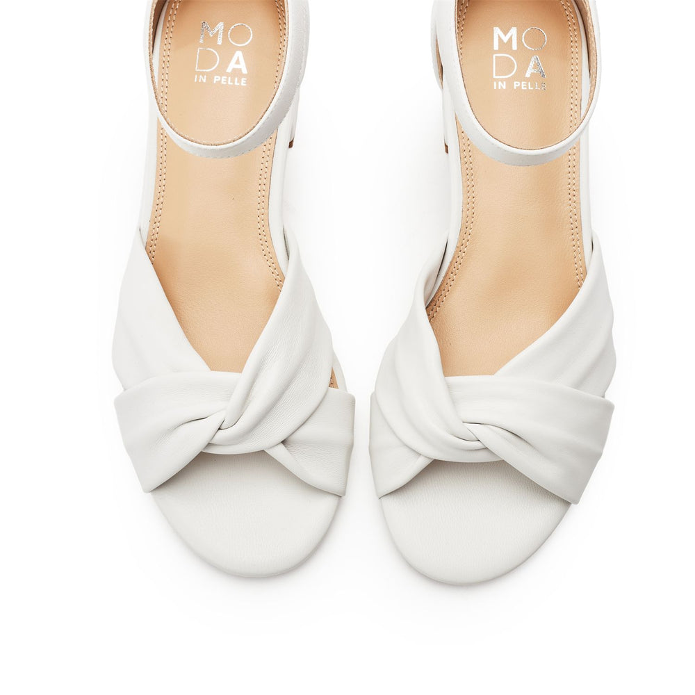 Macadima White Leather Sandals