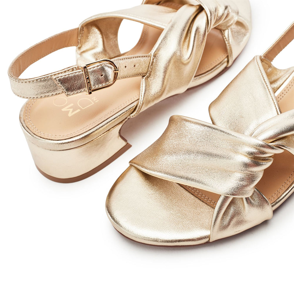 Macarena Gold Leather Sandals