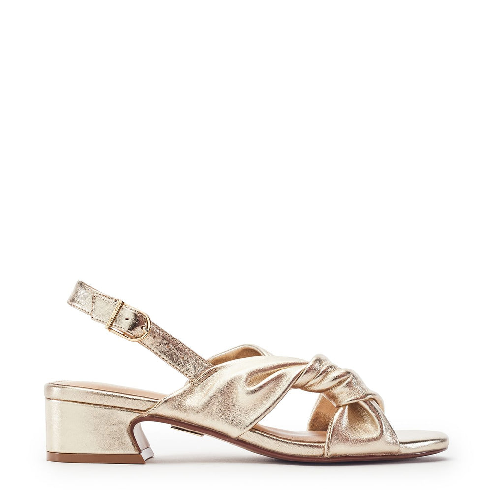 Macarena Gold Leather Sandals