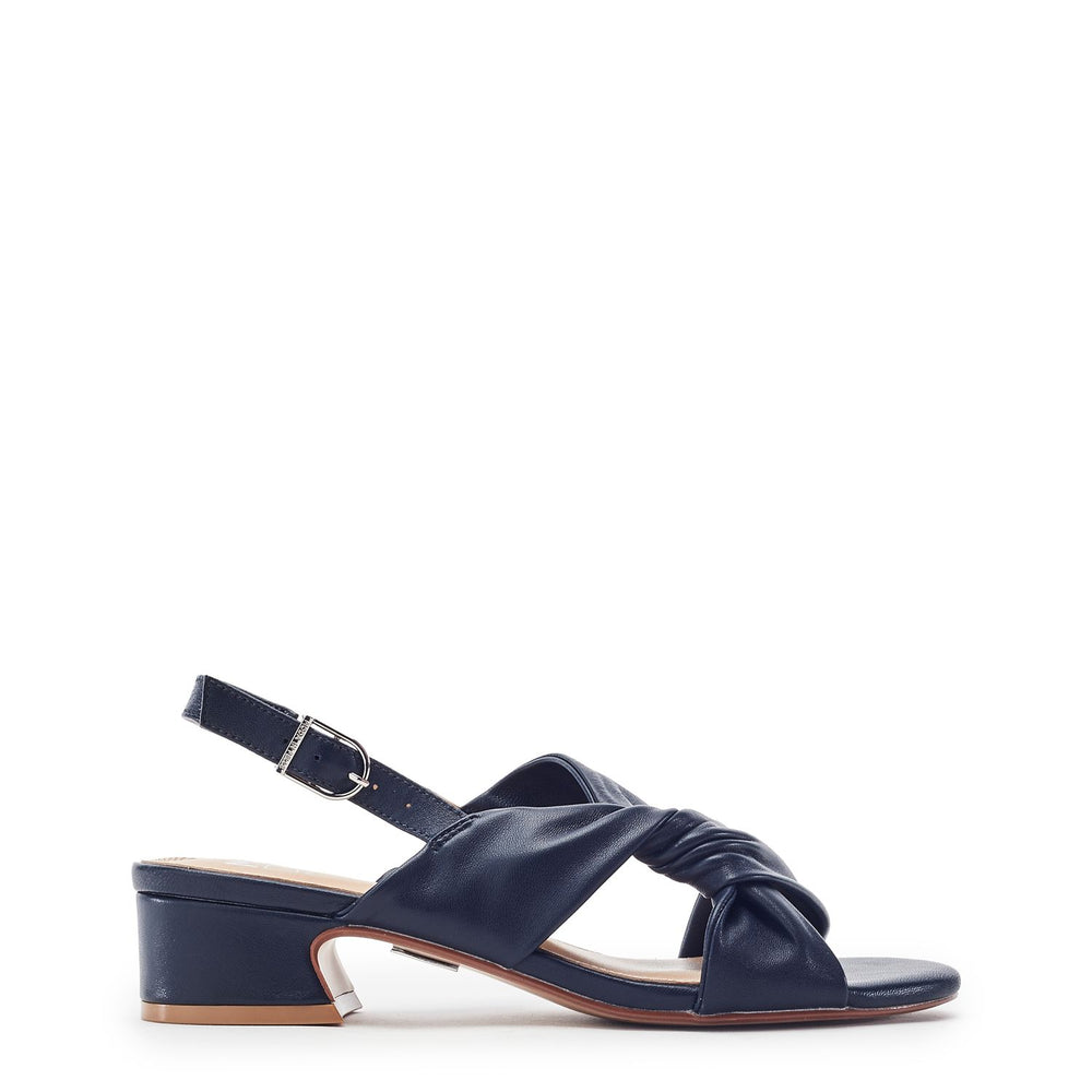 Macarena Navy Leather Sandals
