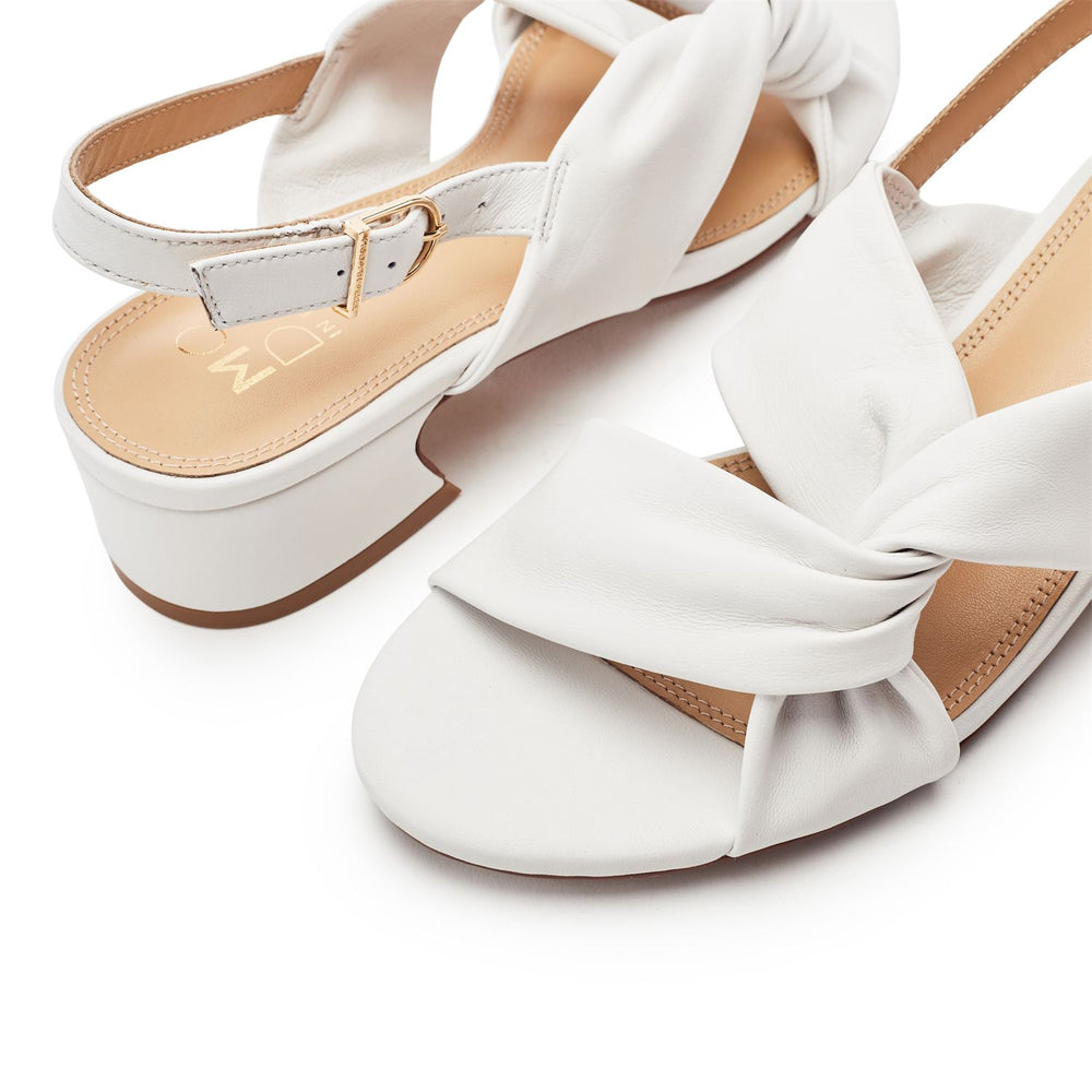 Macarena Off White Leather Sandals