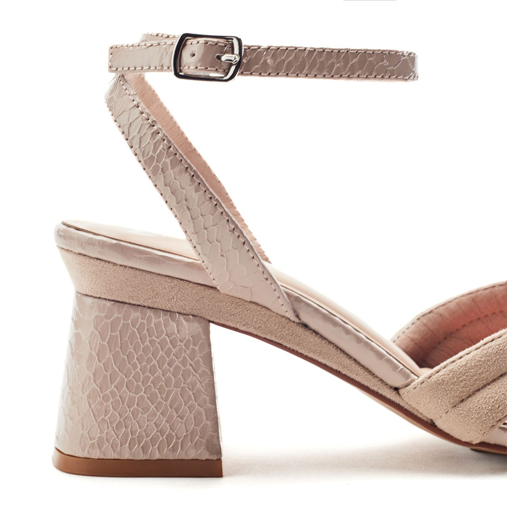 Madelia Stone Snake Print Sandals