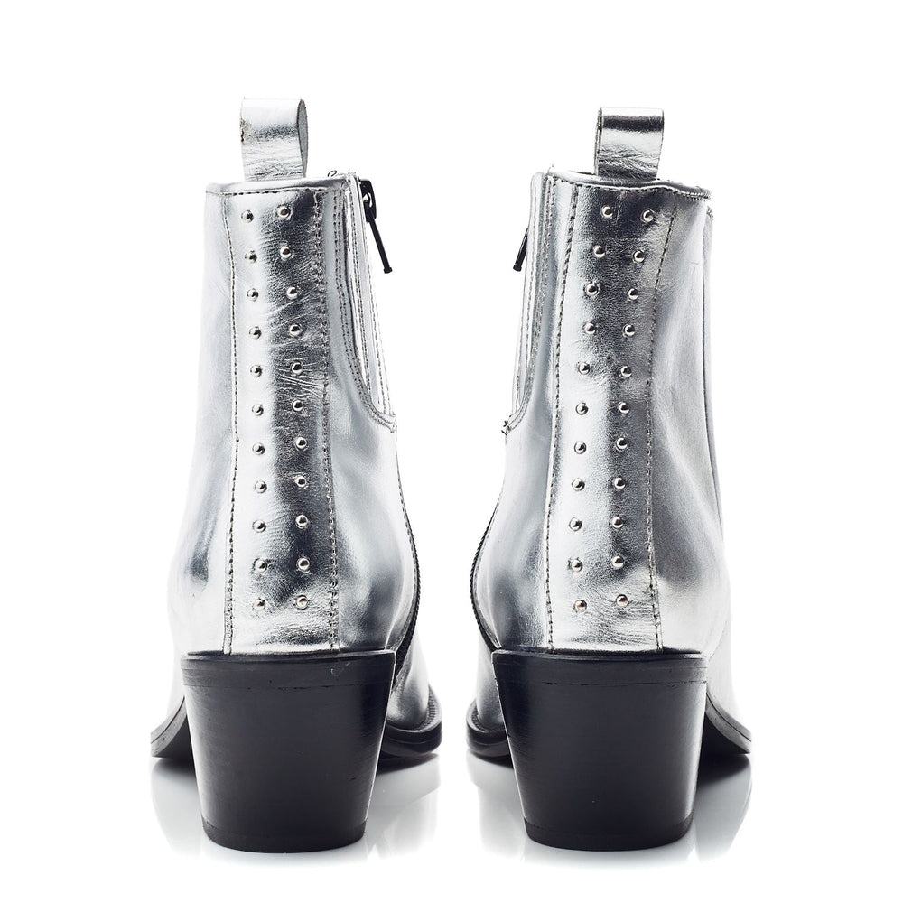 Maevie Silver Leather Boots
