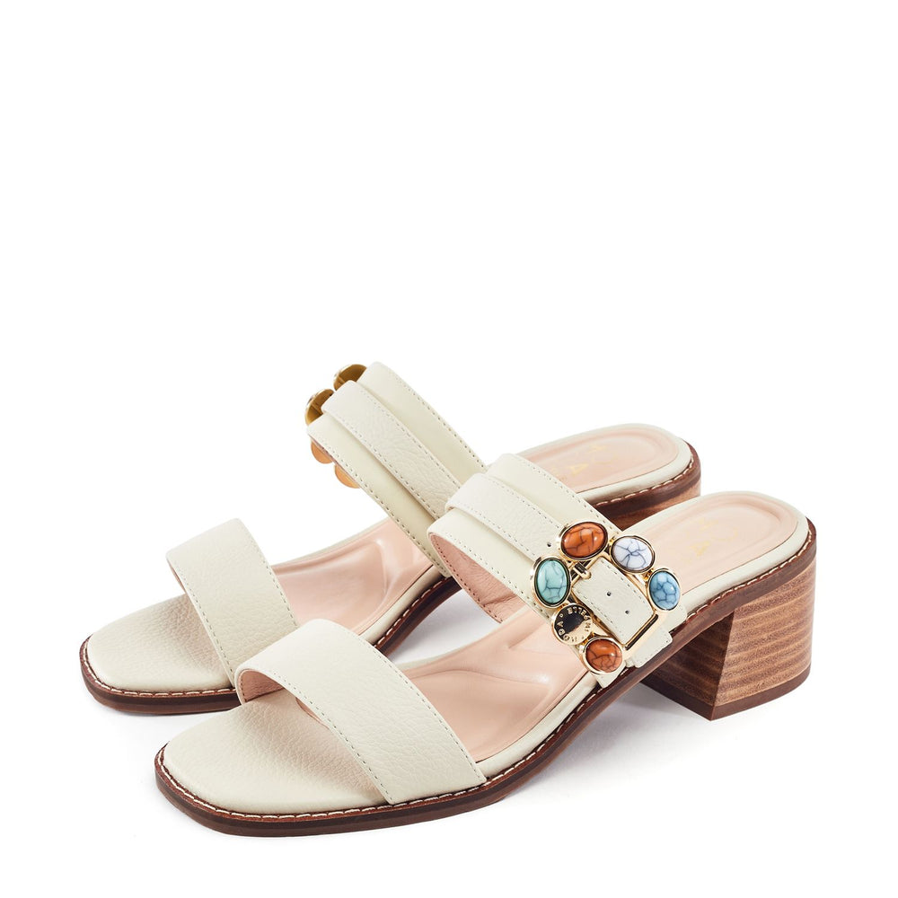 Mallorie Off White Porvair Sandals