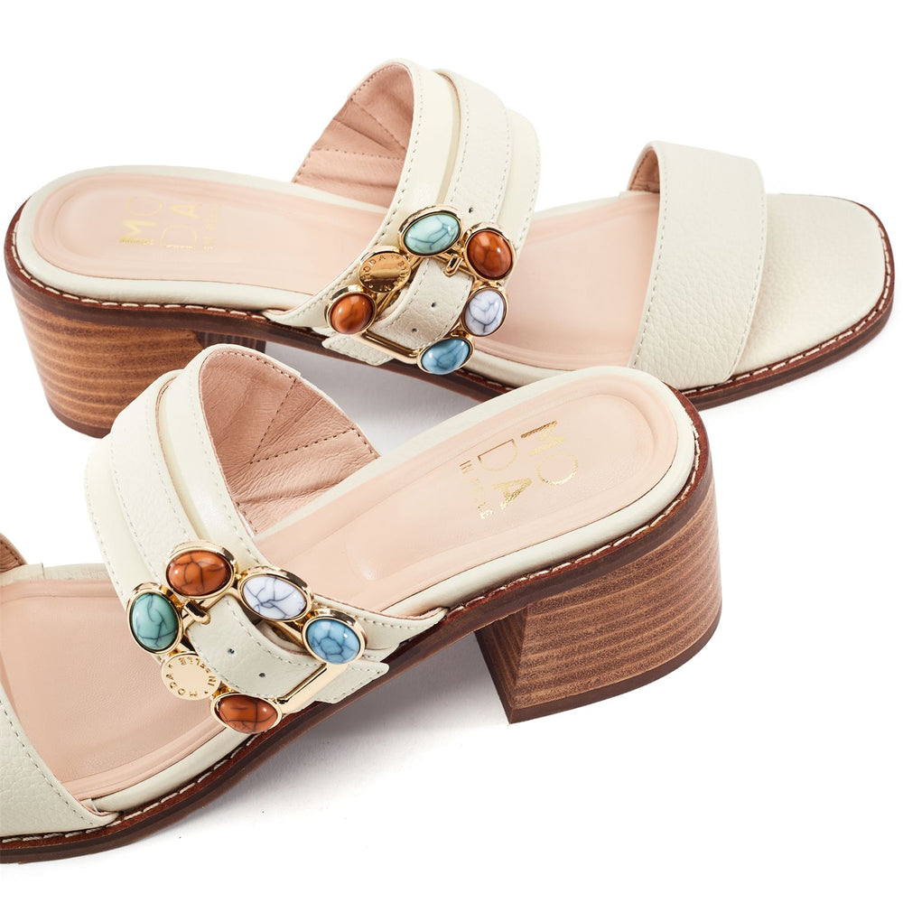 Mallorie Off White Porvair Sandals