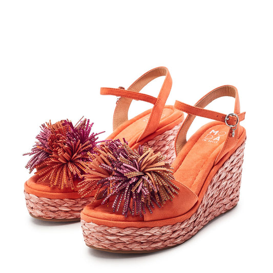 Marco Orange Alcantara Sandals