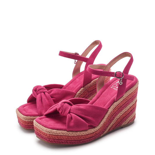 Margaritaa Pink Alcantara Sandals