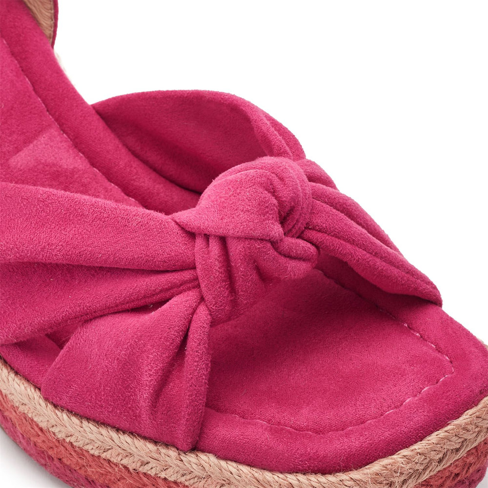 Margaritaa Pink Alcantara Sandals