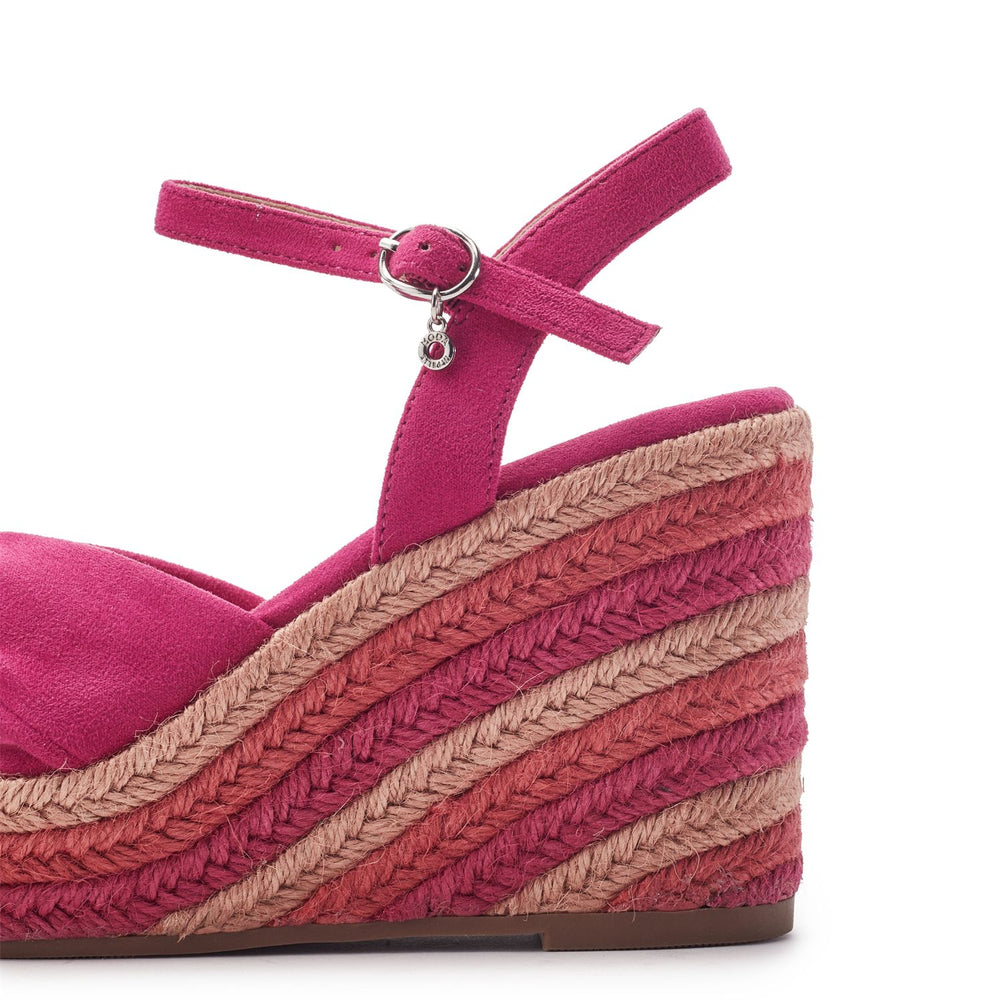 Margaritaa Pink Alcantara Sandals