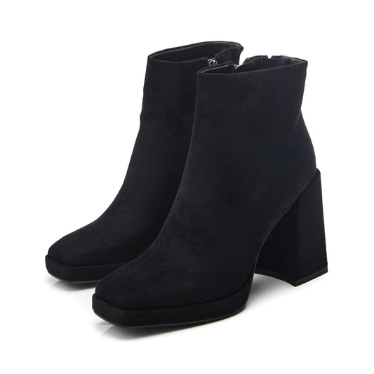 Marrienne Black Alcantara Alcantara Boots