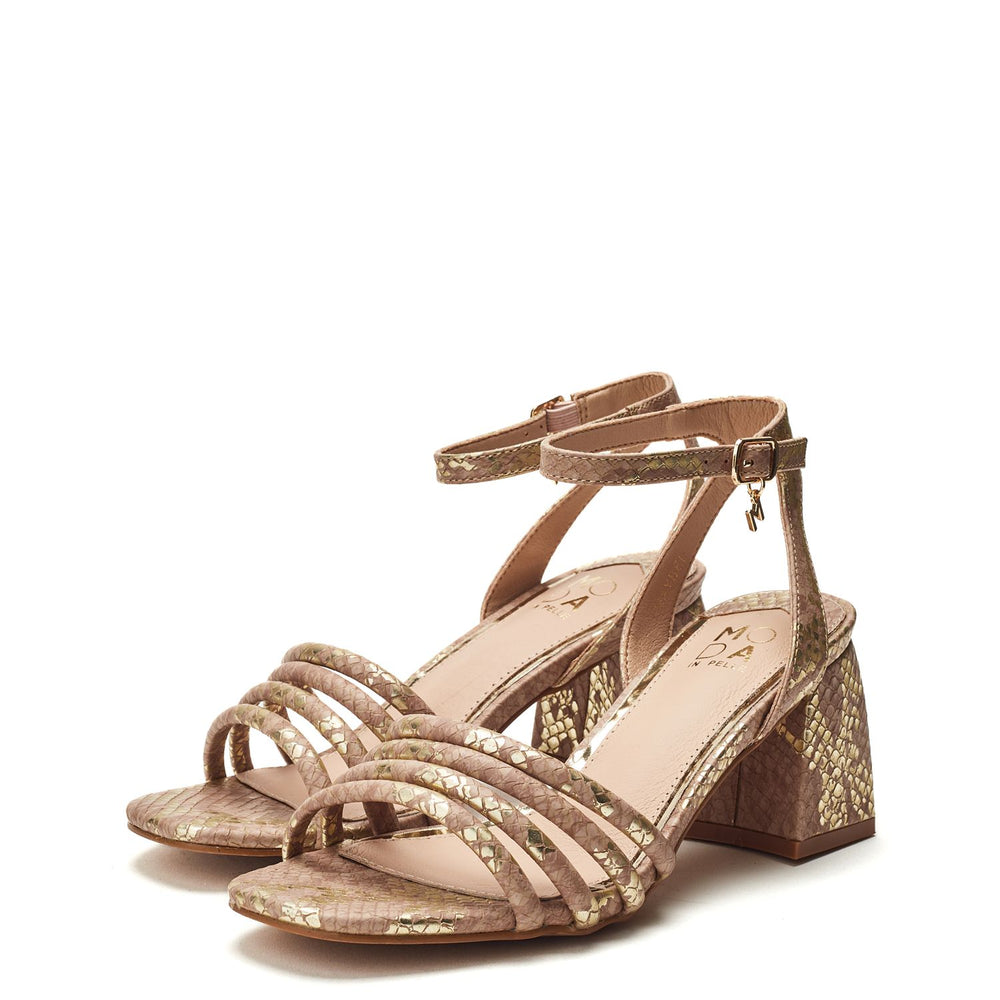 Maybel Rose Gold Porvair Sandals