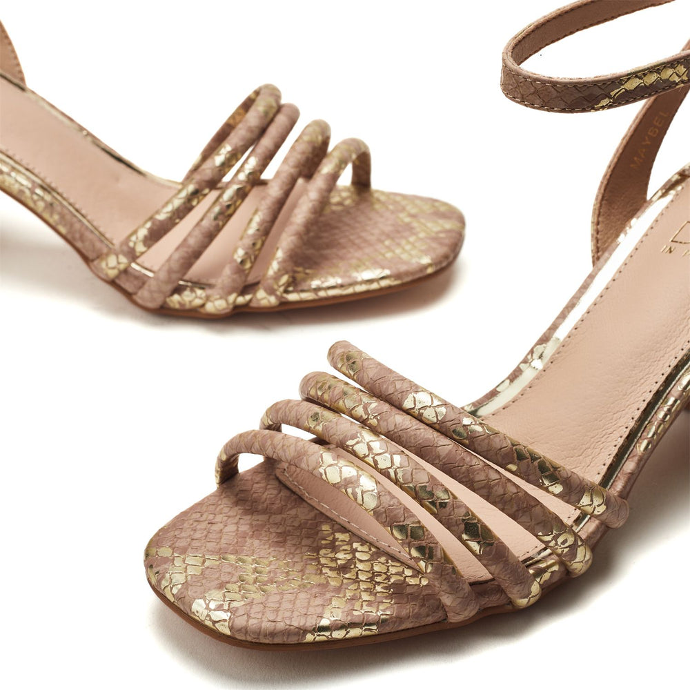 Maybel Rose Gold Porvair Sandals