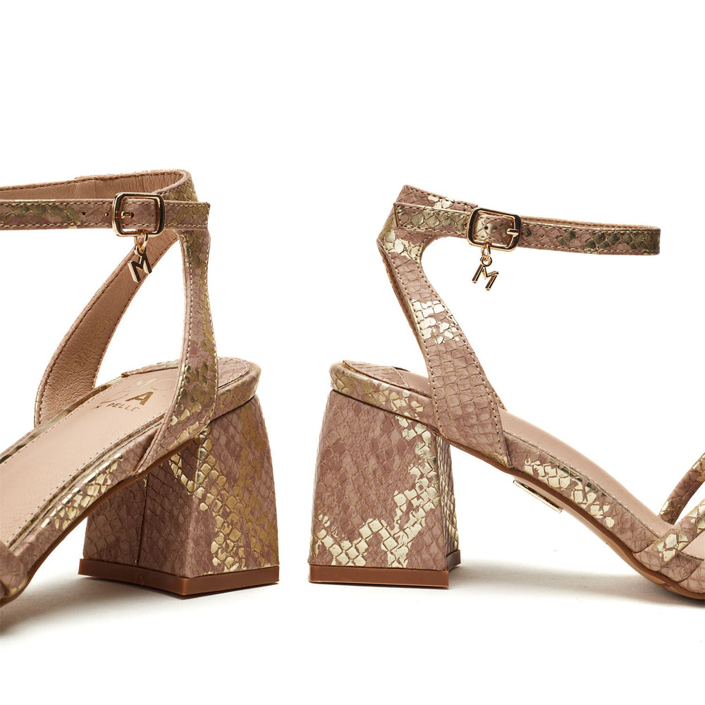 Maybel Rose Gold Porvair Sandals