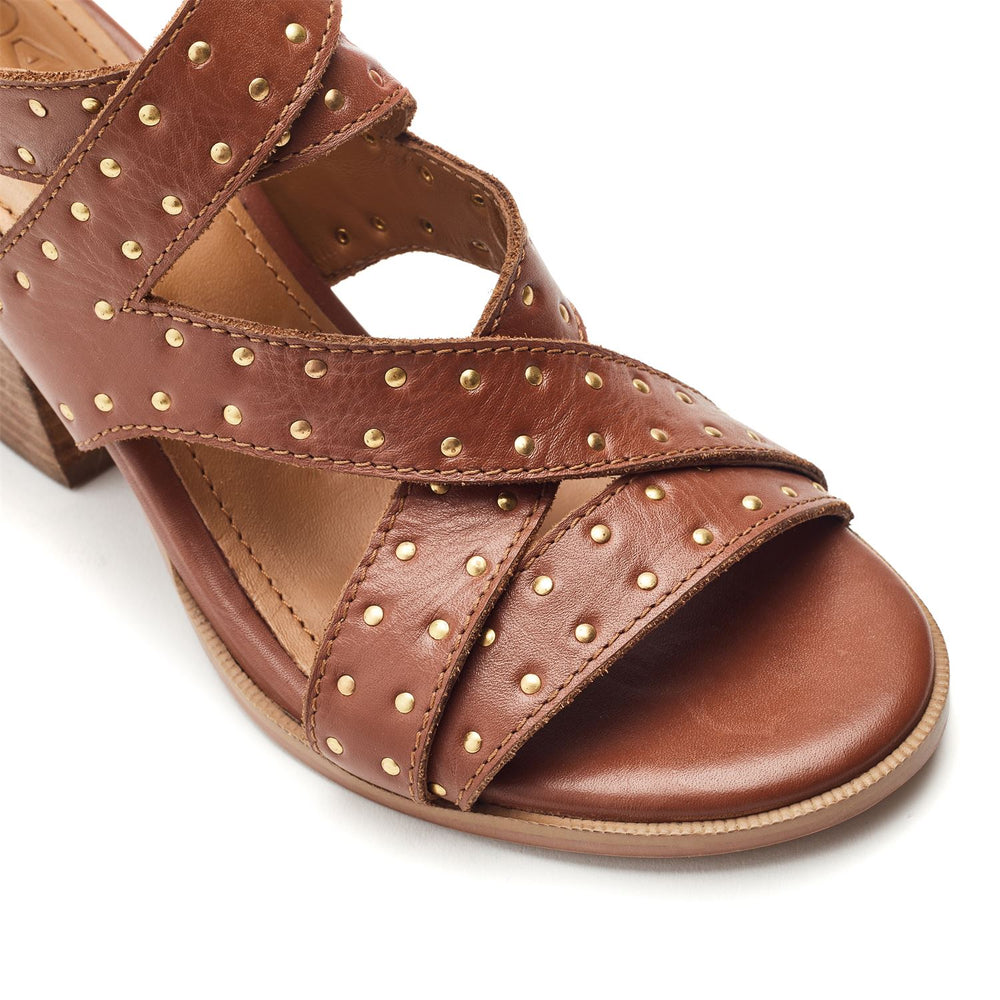 Mayley Tan Leather Sandals