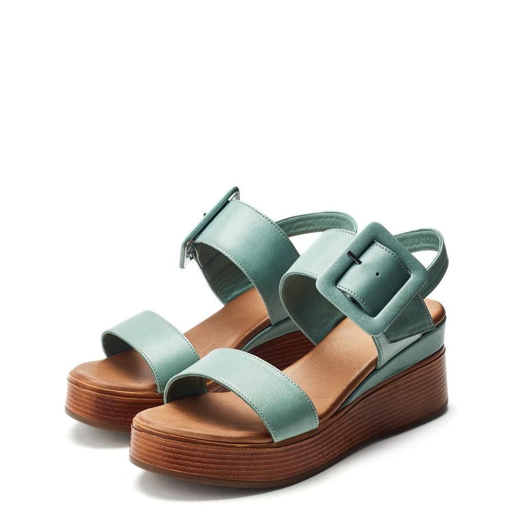 Mazus Sage Leather Sandals