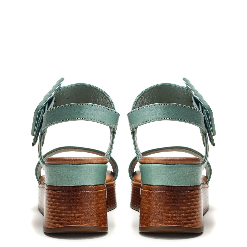 Mazus Sage Leather Sandals