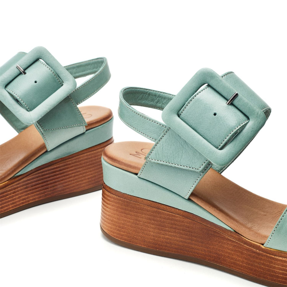 Mazus Sage Leather Sandals