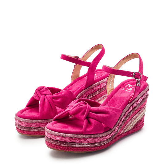 Meerah Fuschia Alcantara Sandals
