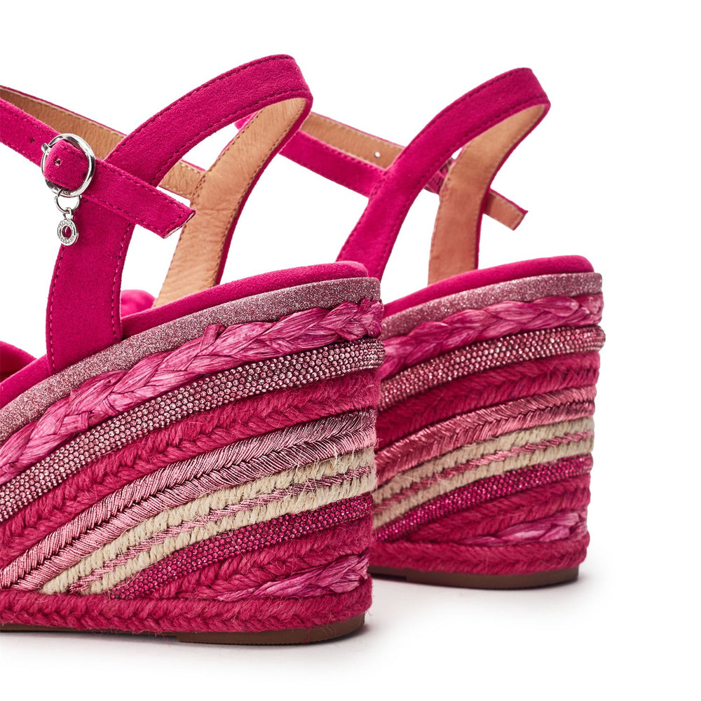 Meerah Fuschia Alcantara Sandals