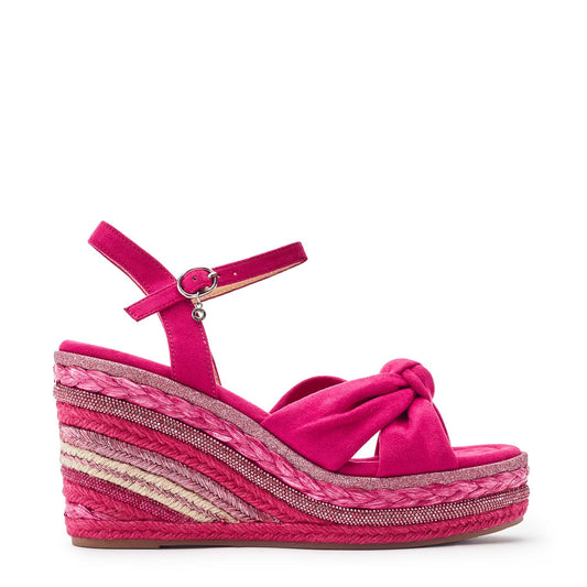 Meerah Fuschia Alcantara Sandals