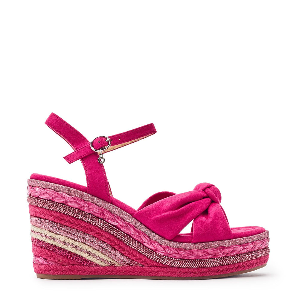 Meerah Fuschia Alcantara Sandals