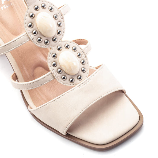 Megarah Off White Porvair Sandals