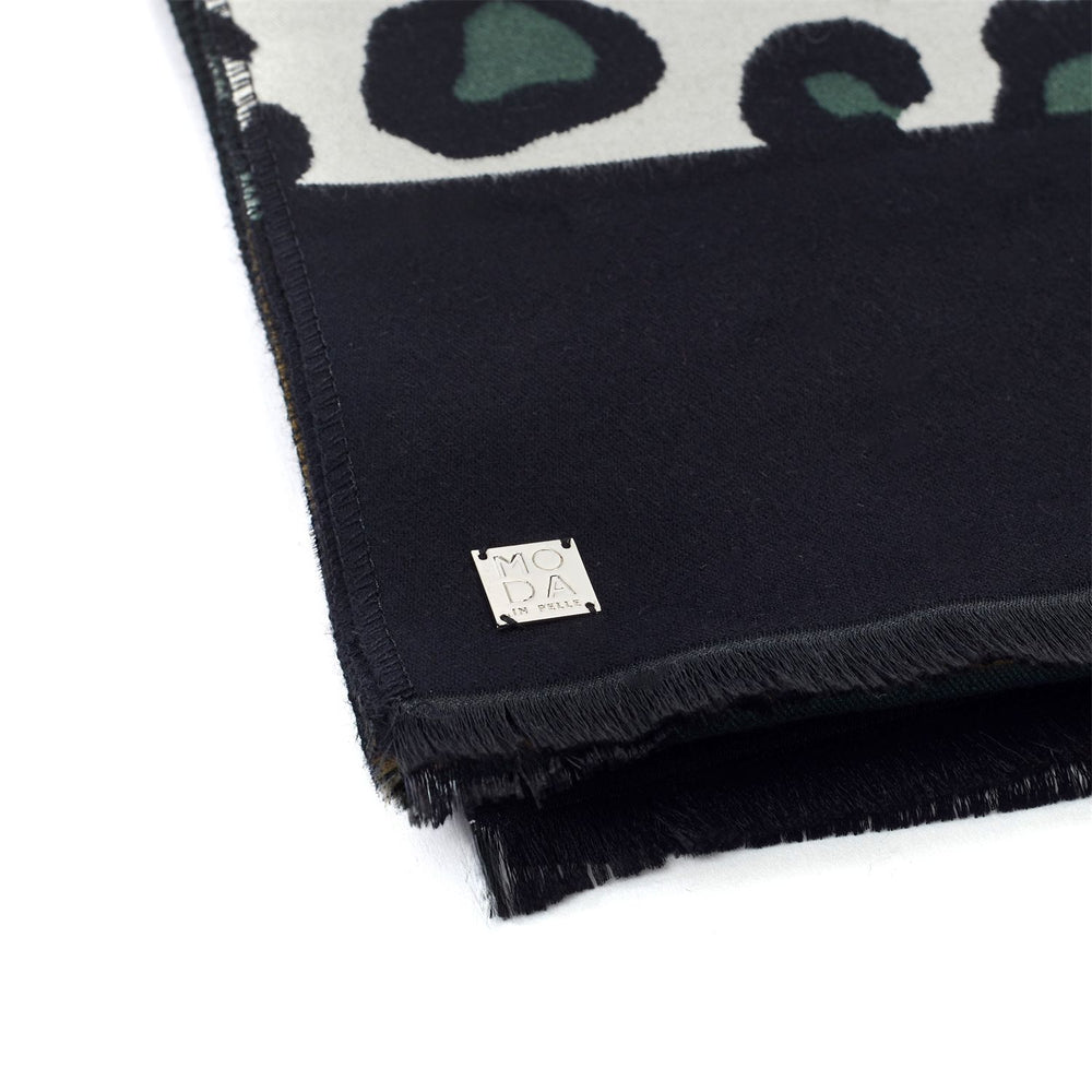 Melody Scarf Green - Leopard Polyester 