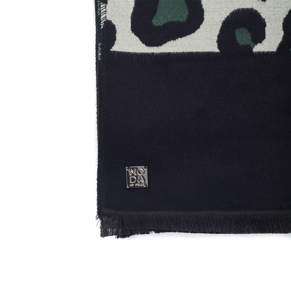 Melody Scarf Green - Leopard Polyester 