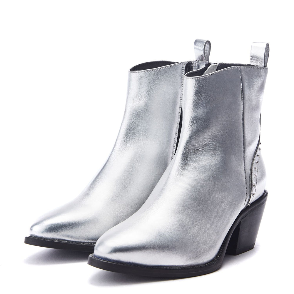 Michele Silver Leather Boots