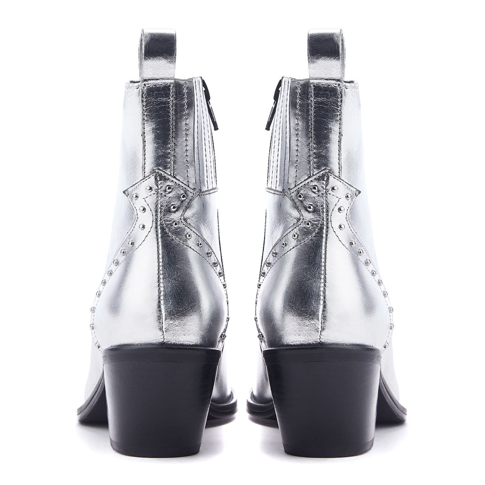 Michele Silver Leather Boots
