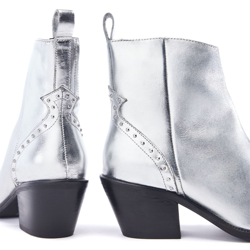 Michele Silver Leather Boots