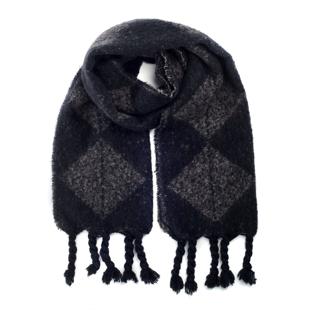 Milana Scarf Black-White Polyester 