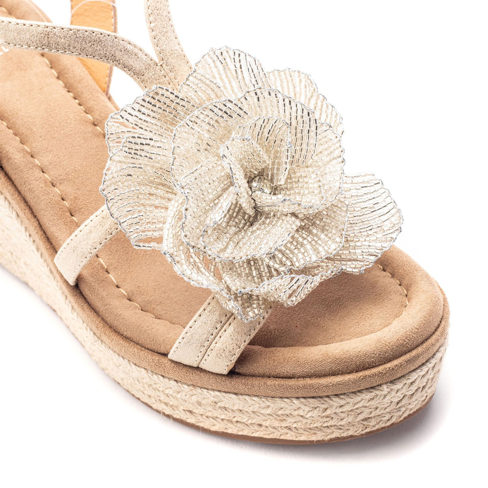 Millano Gold Alcantara Sandals