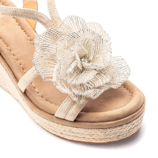 Millano Gold Alcantara Sandals