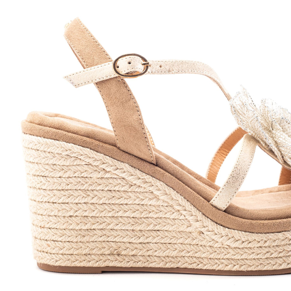 Millano Gold Alcantara Sandals