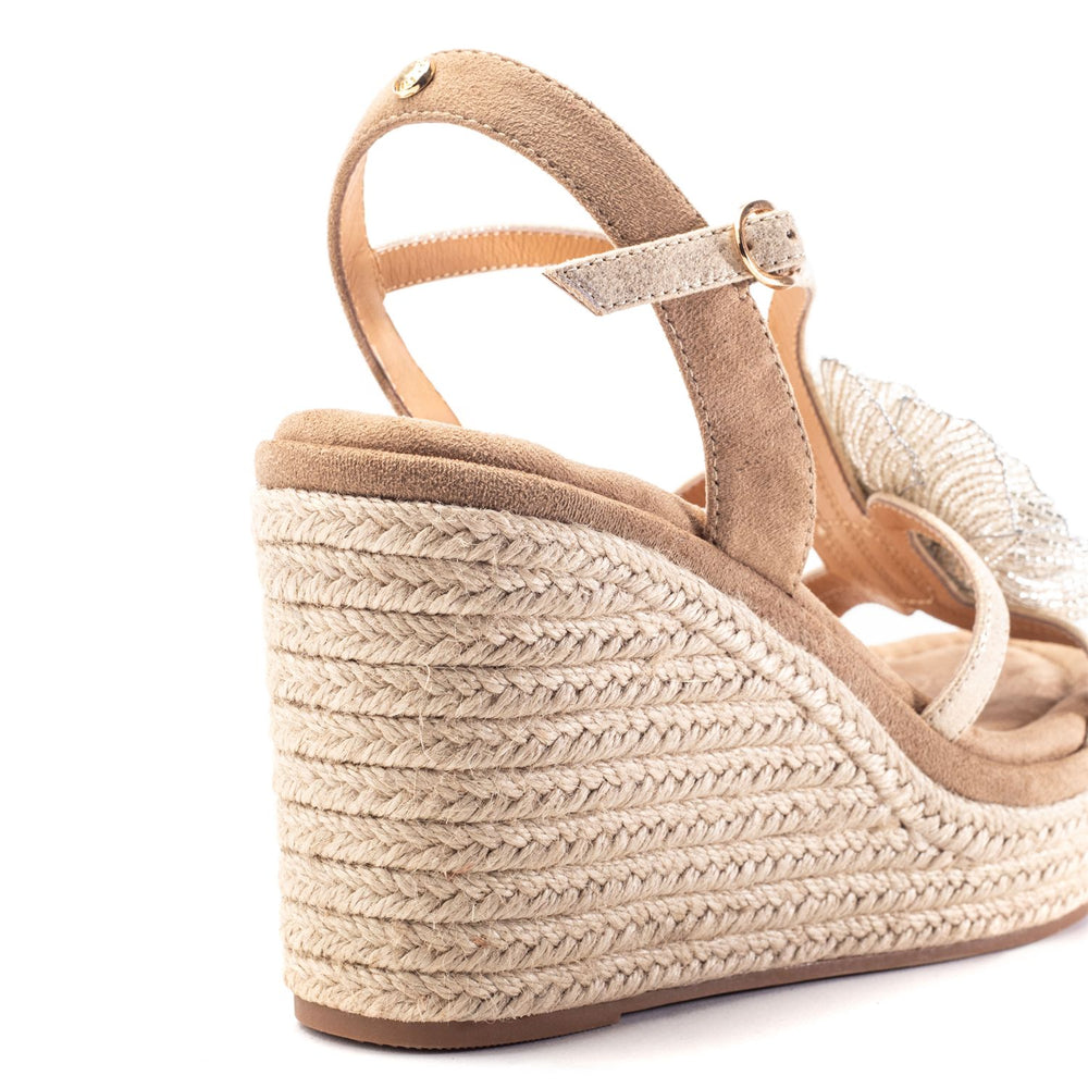 Millano Gold Alcantara Sandals