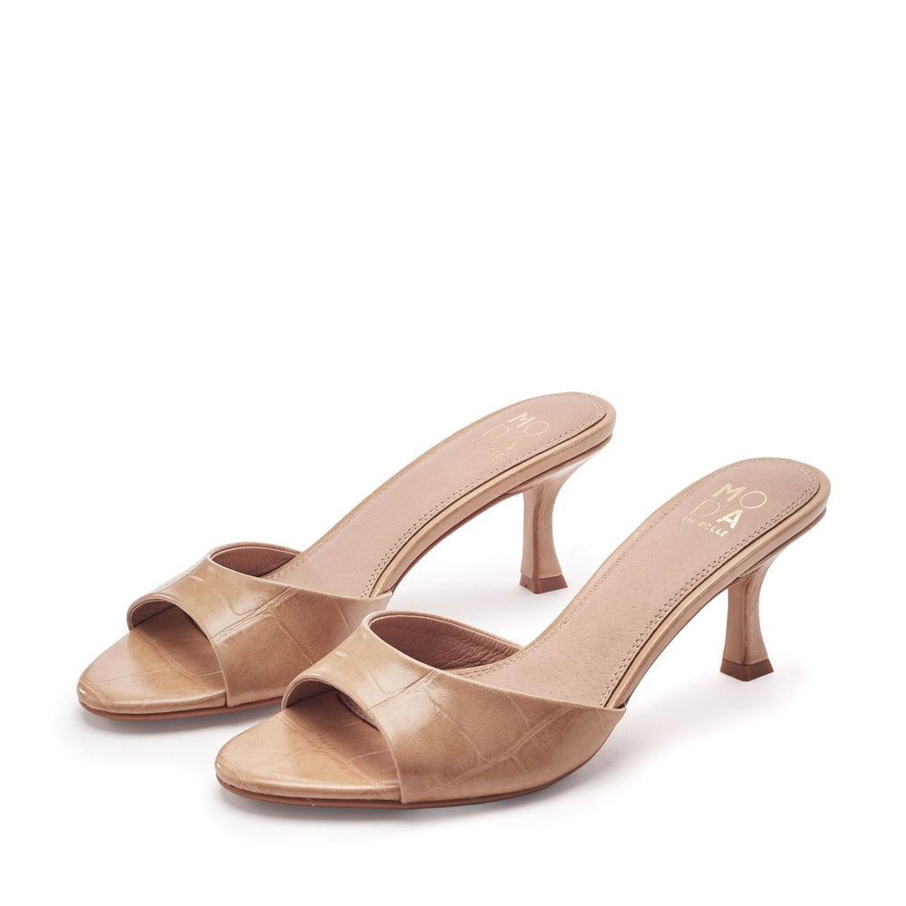 Minka Camel Mocc Croc Sandals