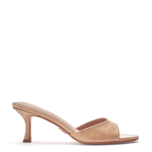 Minka Camel Mocc Croc Sandals