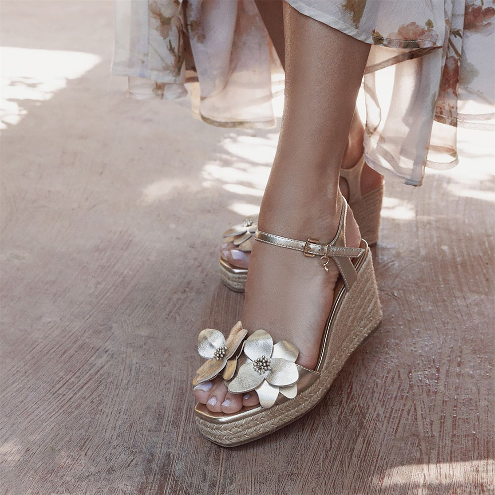Mistee Champagne Leather Sandals