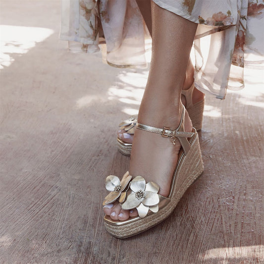 Mistee Champagne Leather Sandals